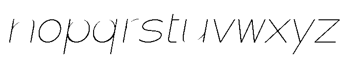 True Ethic Extra Light Italic Font LOWERCASE