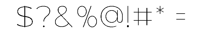 True Ethic Extra Light Font OTHER CHARS
