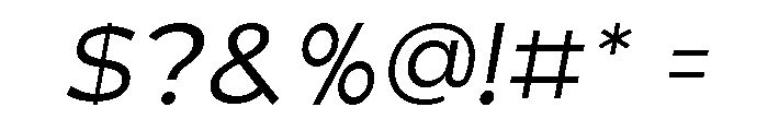 True Ethic Italic Font OTHER CHARS