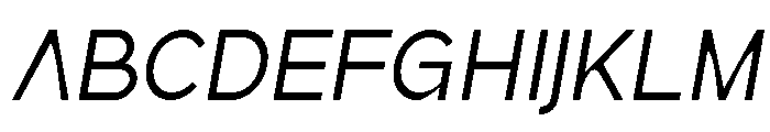 True Ethic Italic Font UPPERCASE