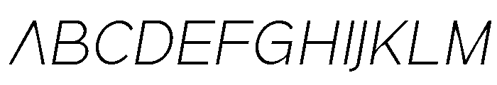 True Ethic Light Italic Font UPPERCASE