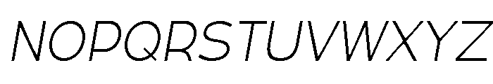 True Ethic Light Italic Font UPPERCASE