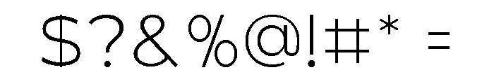 True Ethic Light Font OTHER CHARS
