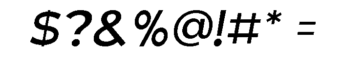 True Ethic Medium Italic Font OTHER CHARS