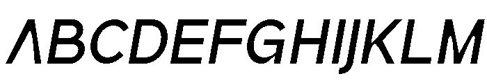 True Ethic Medium Italic Font UPPERCASE