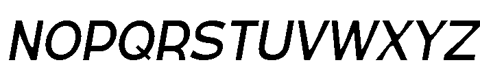 True Ethic Medium Italic Font UPPERCASE