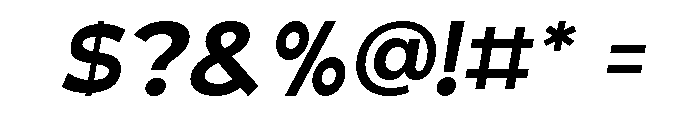 True Ethic Semi Bold Italic Font OTHER CHARS