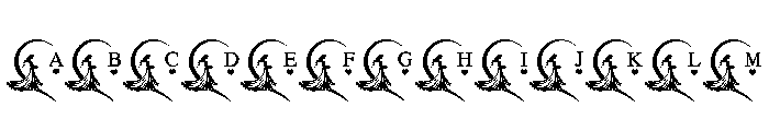True Love Monogram Font UPPERCASE