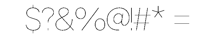 Truncheon Thin Font OTHER CHARS