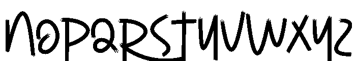 Trush Rollers Font LOWERCASE