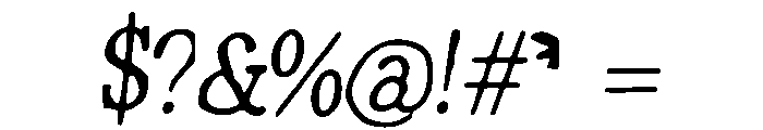 Truthscript Font OTHER CHARS