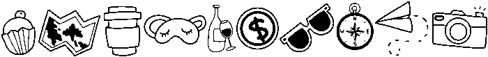 TRAVEL Regular otf (400) Font OTHER CHARS