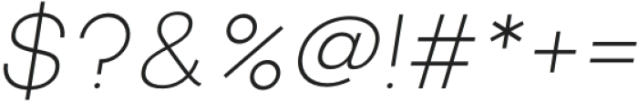 TROS Thin Italic otf (100) Font OTHER CHARS