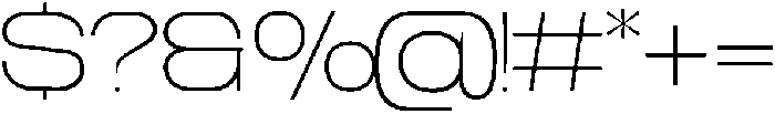 TRT CENZO Thin otf (100) Font OTHER CHARS