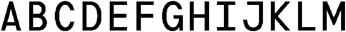 TRT Terminal Mono Regular otf (400) Font UPPERCASE