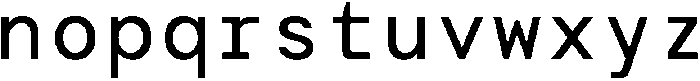 TRT Terminal Mono Regular otf (400) Font LOWERCASE