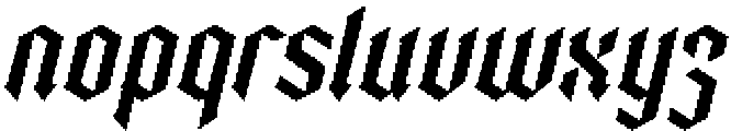Trackero Italic Italic otf (400) Font LOWERCASE