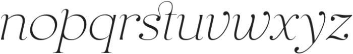 Tracy Serif Italic otf (400) Font LOWERCASE