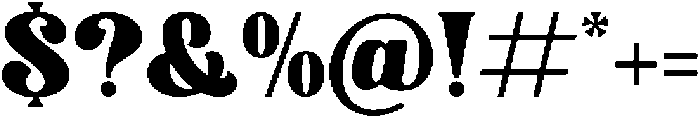 Trade Signal otf (400) Font OTHER CHARS