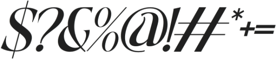 Traditional Aesthetic Italic otf (400) Font OTHER CHARS