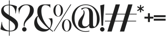 Traditional Aesthetic Regular otf (400) Font OTHER CHARS