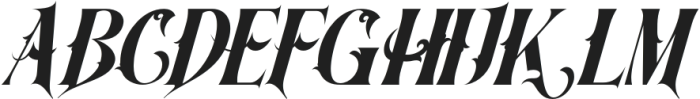 Traditional Challenges Regular Italic otf (400) Font LOWERCASE