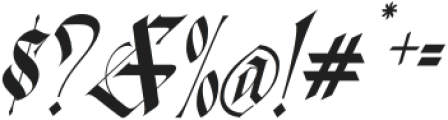 Traditional Preparation Regular Italic otf (400) Font OTHER CHARS