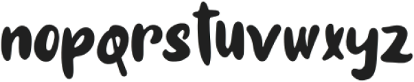Traffyblish Regular otf (400) Font LOWERCASE