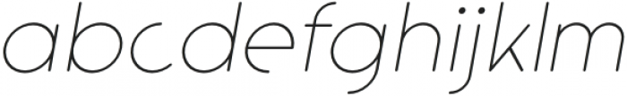 Trakya Rounded Alt 100 Thin Italic otf (100) Font LOWERCASE