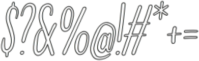 Tranquila Outline Italic otf (400) Font OTHER CHARS