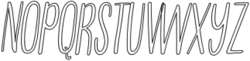 Tranquila Outline Italic otf (400) Font UPPERCASE