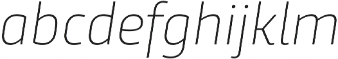 Trasandina  Thin Italic otf (100) Font LOWERCASE