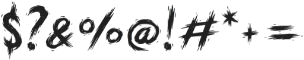 Trashed Regular otf (400) Font OTHER CHARS