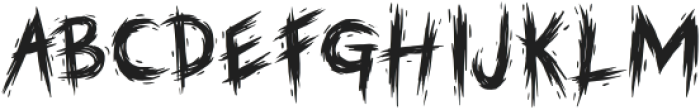 Trashed Regular otf (400) Font UPPERCASE