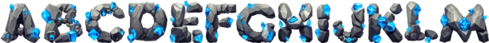 TreasureGems-Blue Regular otf (400) Font UPPERCASE