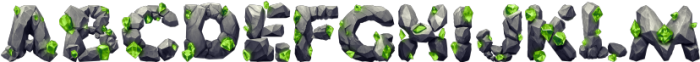 TreasureGems-Green Regular otf (400) Font UPPERCASE