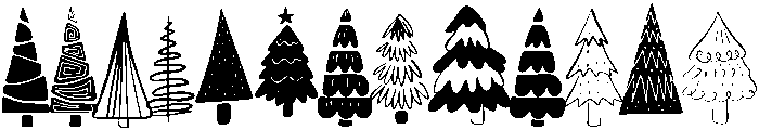Tree Christmas Regular otf (400) Font LOWERCASE