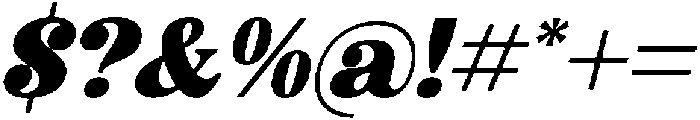 Trendy Voyage Italic otf (400) Font OTHER CHARS