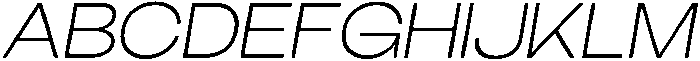 Trevia Groteska Thin-Italic otf (100) Font UPPERCASE