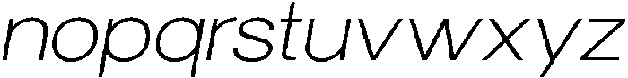 Trevia Groteska Thin-Italic otf (100) Font LOWERCASE