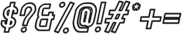 Trevor Outline Bold Italic otf (700) Font OTHER CHARS