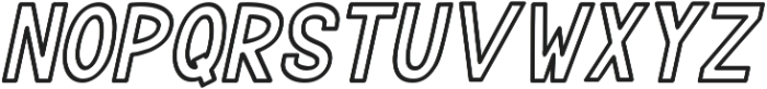 Trevor Outline Bold Italic otf (700) Font UPPERCASE