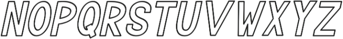 Trevor Outline Italic otf (400) Font UPPERCASE