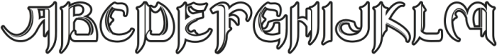 Tribalizm One otf (400) Font UPPERCASE