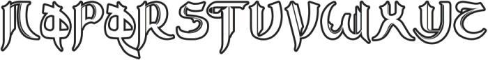 Tribalizm One otf (400) Font UPPERCASE