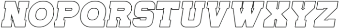Trigger Outline Italic Outline Italic ttf (400) Font LOWERCASE