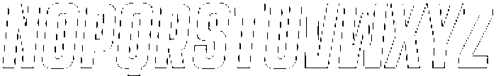 Trina Outline Italic otf (400) Font LOWERCASE