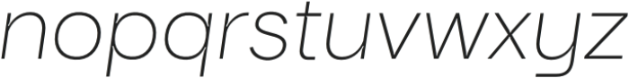 Trinket Thin Italic otf (100) Font LOWERCASE