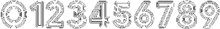 Triple Outline Regular otf (400) Font OTHER CHARS