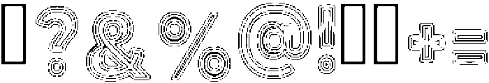 Triple Outline Regular otf (400) Font OTHER CHARS